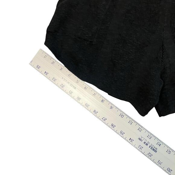 Free People Beach Shorts M Black Knit Comfy Pull On Coastal Lounge Cozy Stretch - Picture 10 of 10